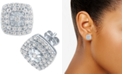 Forever Grown Diamonds Lab-Created Diamond Halo Cluster Stud Earrings (3/4 ct. t.w.) in Sterling Silver